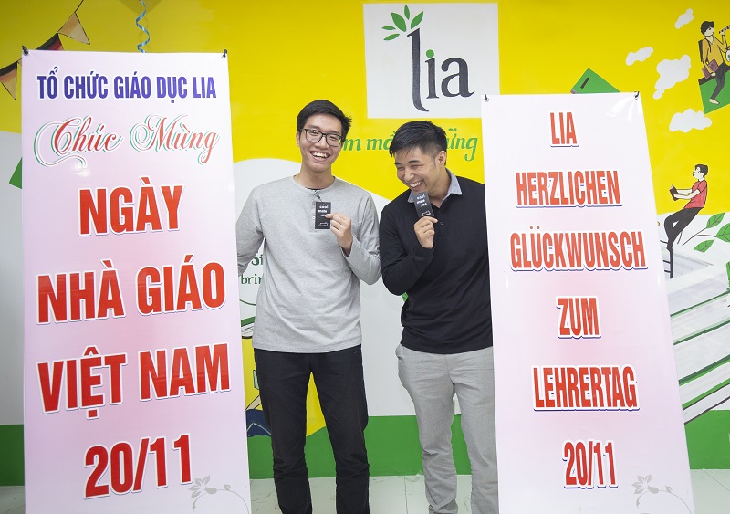 VICAT tổ chức tri ân thầy cô giáo nhân ngày 20/11 7 Hai thầy giáo điển trai của LIA: Thầy Thanh Tịnh và thầy Andre