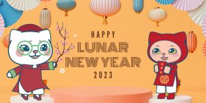Red Bold Mininalist Happy Chinese New Year Gong Xi Fa Chai Website Banner