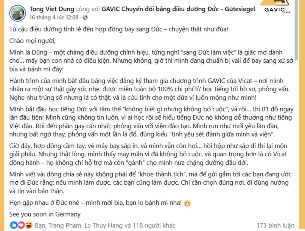Du học nghề điều dưỡng Đức: VICAT tiễn đoàn học viên xuất cảnh tháng 5 5 495634756 122235878450019018 2291064102682414900 n e1747730697295