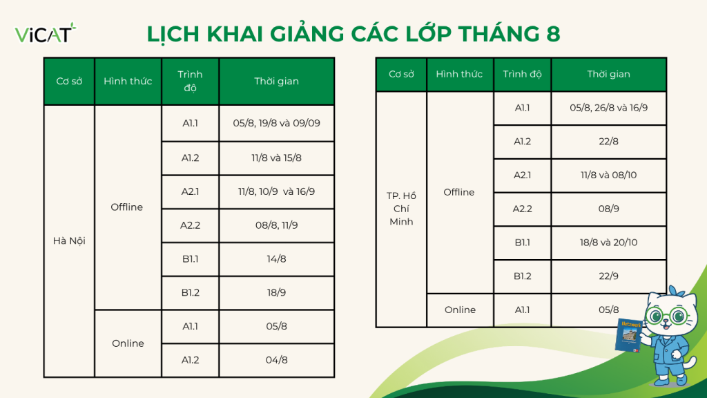 Lich khai giang thang 8