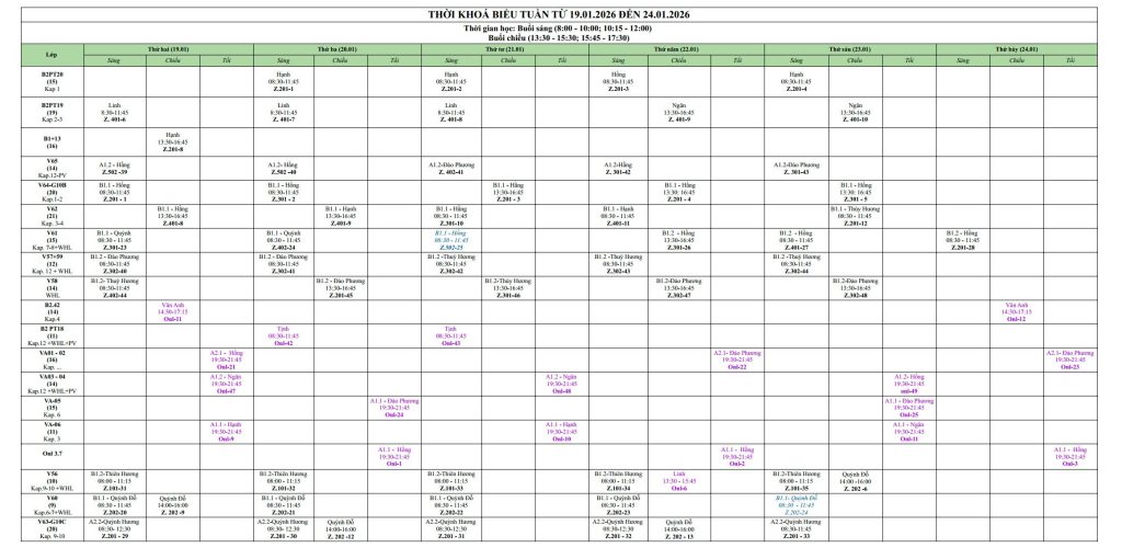 Kursplan 19.01 24.01.2026