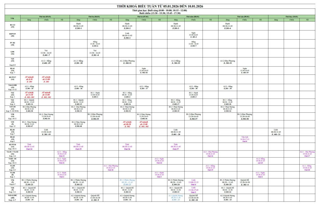 Kursplan 2026 tu 05.01.2026 10.01.2026 1 1