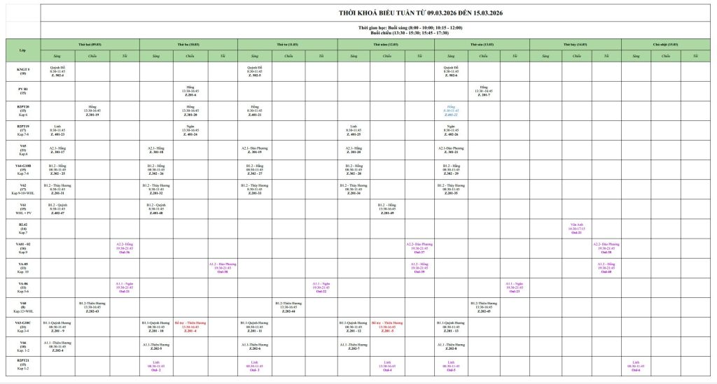 Kursplan 2026 09.03 15.03.2026