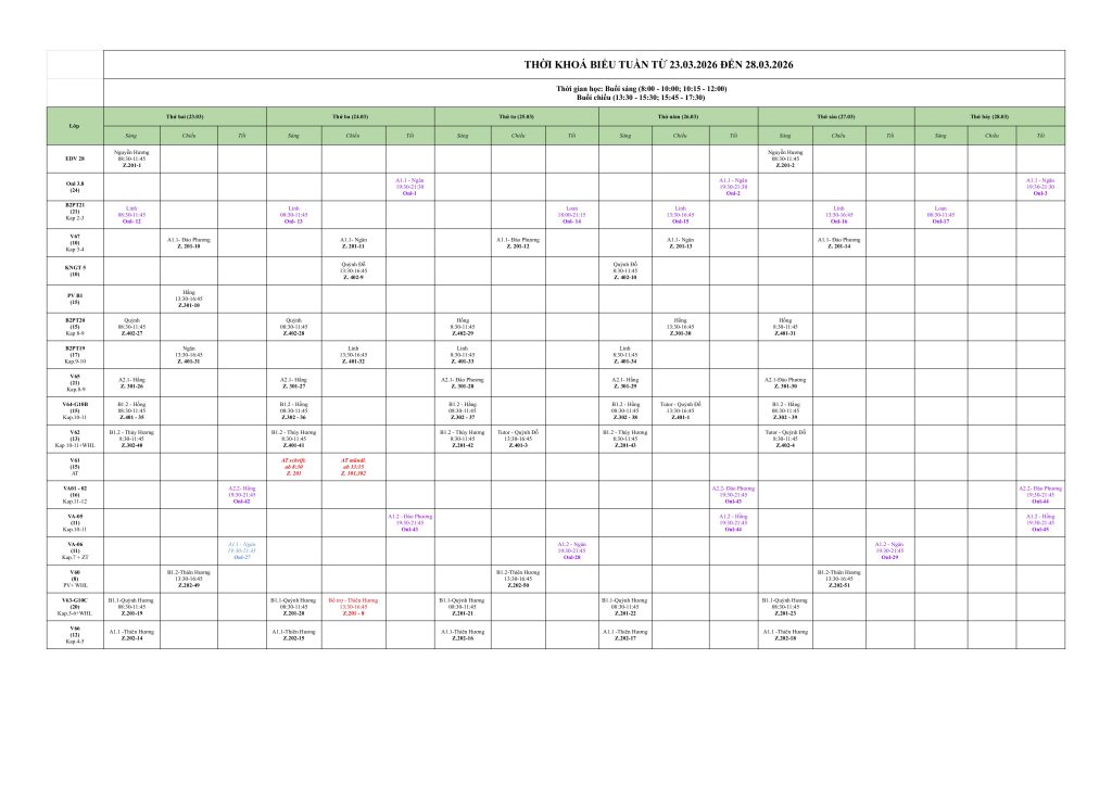 Kursplan 2026 23.03 28.03 3