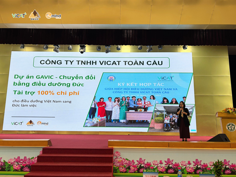 ThS Nguyễn Thị Hương - Giám đốc điều hành Vicat giới thiệu dự án GAVIC - Chuyển đổi bằng điều dưỡng Đức 